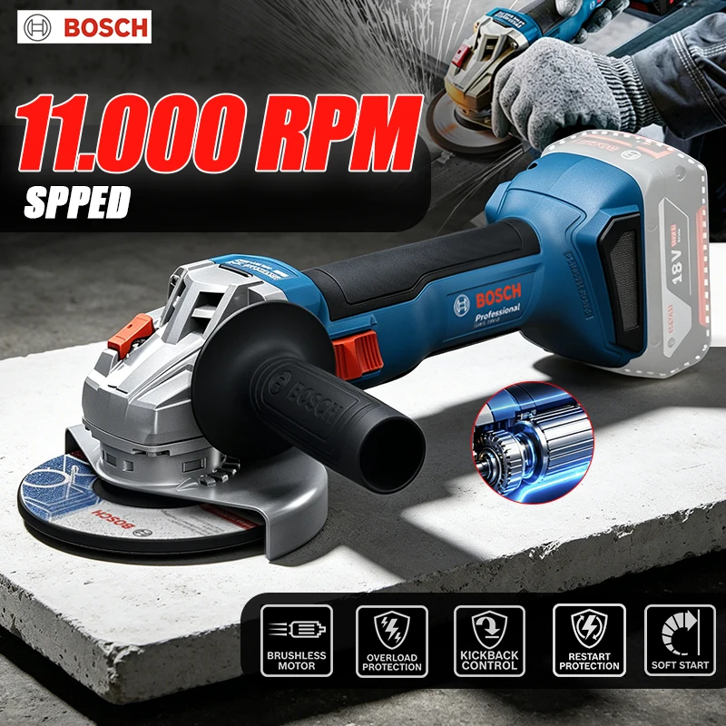 Power Tools Professional - Бесщеточная угловая шлифмашина BOSCH GWS 18V-8,