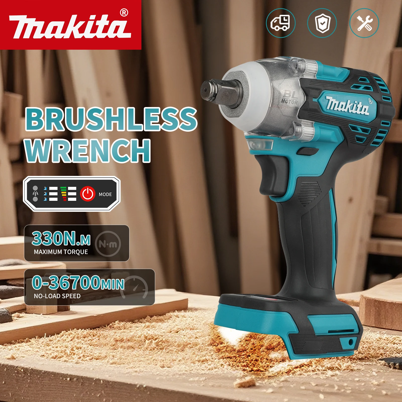 Makita Drill Dtw300 - Для бесщеточного ударного гайковерта Makita DTW300: